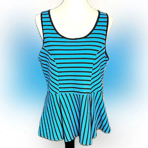 Striped Blue Sleeveless Top